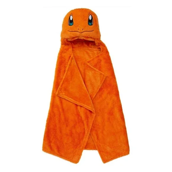 Pokemon Charmander Kids’ Hooded Blanket | Orange | NWT - Picture 1 of 1